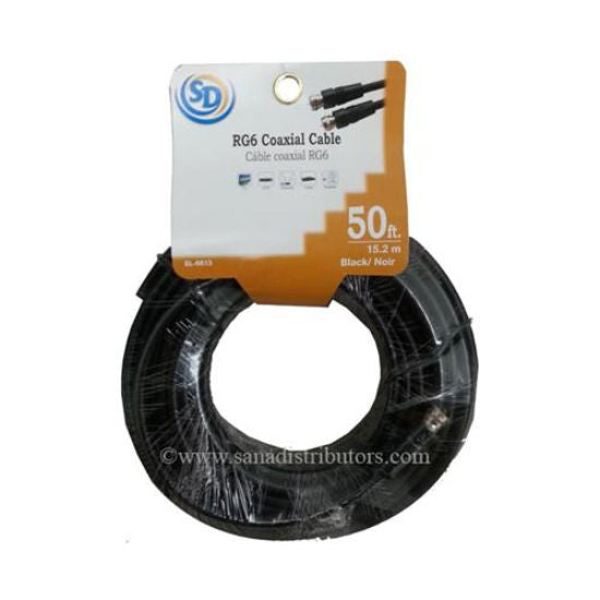 Sd Coaxial Cable rg6 50' el-6613bk
