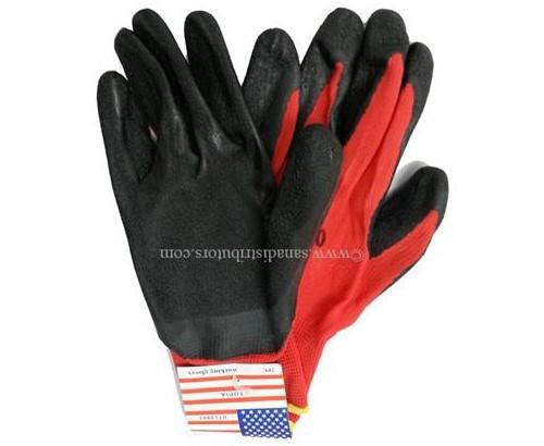 Work Gloves Blk Rubber (1 Pair)