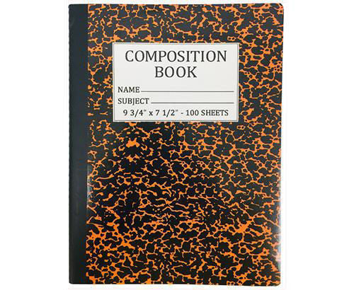 Composition Book 100 Sheets - Assorted Colours