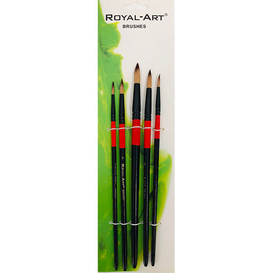 Painting Brush Set - Round 5pcs #ra-385