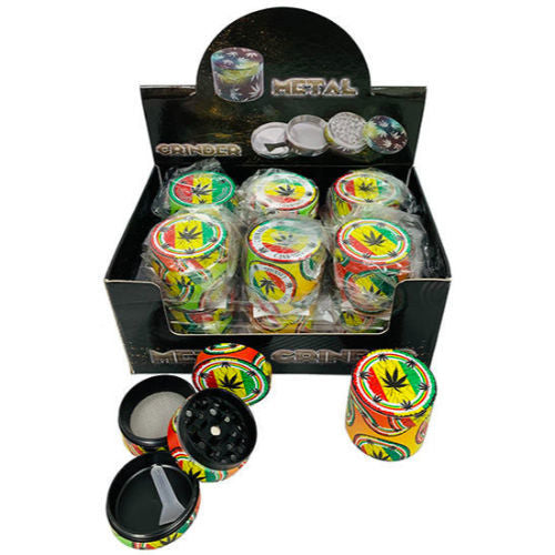 Metal Herb Grinder W/ Magnetic Top 1.57" 4 Part
