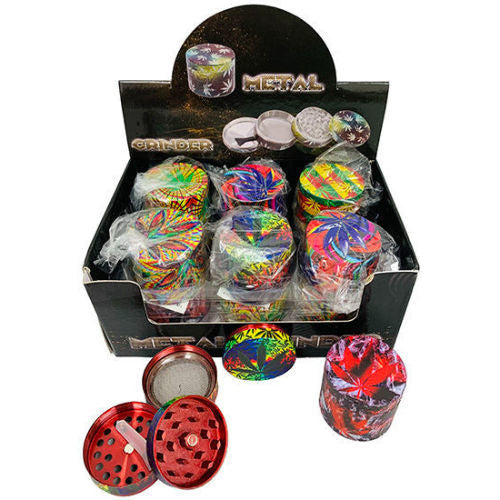 Metal Herb Grinder W/ Magnetic Top 40 mm 4 Part
