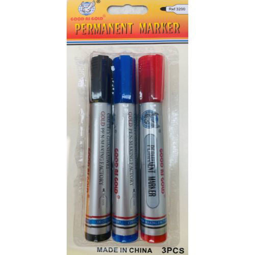 Permanent Marker 3pcs - Assorted