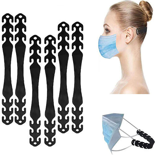 Adult Mask Strap Extender 6" - Black