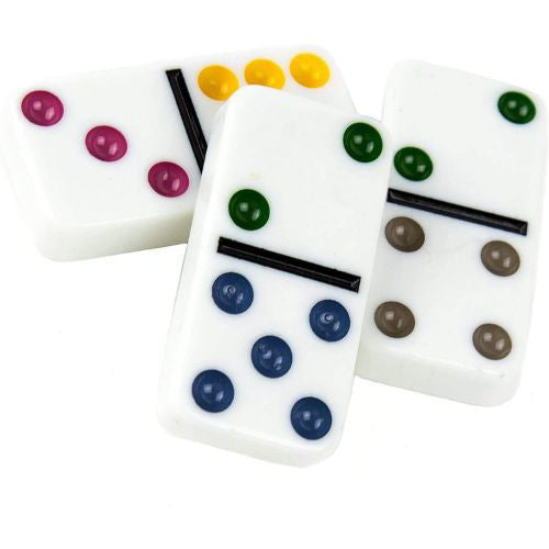 Double Six Color Dot Dominoes 28pcs