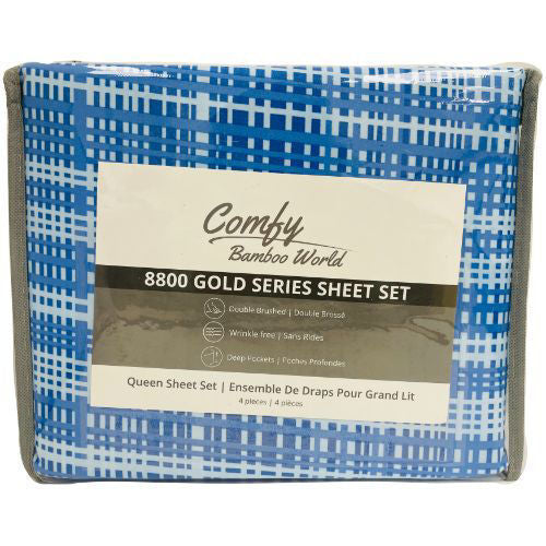 Queen Printed Bedsheet Set 4pcs