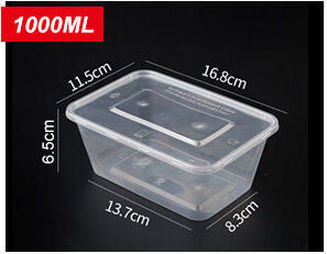 Plastic Food Container 10 Pack - 1000 mL