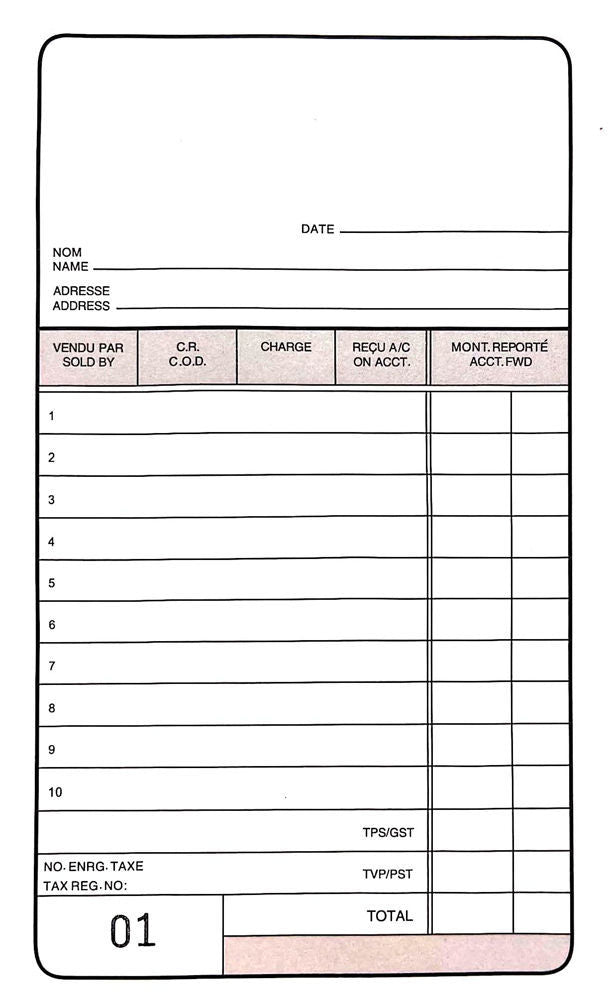 Sd Sales Book 50 Pages [6.5" x 3.5"]