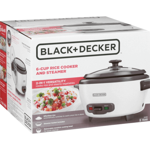 Black+decker 6 Cups Rice Cooker (Refurbished)