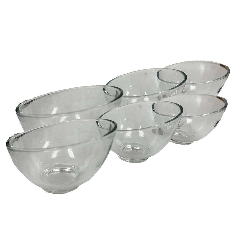 Slanted Glass Bowl Set 6pcs