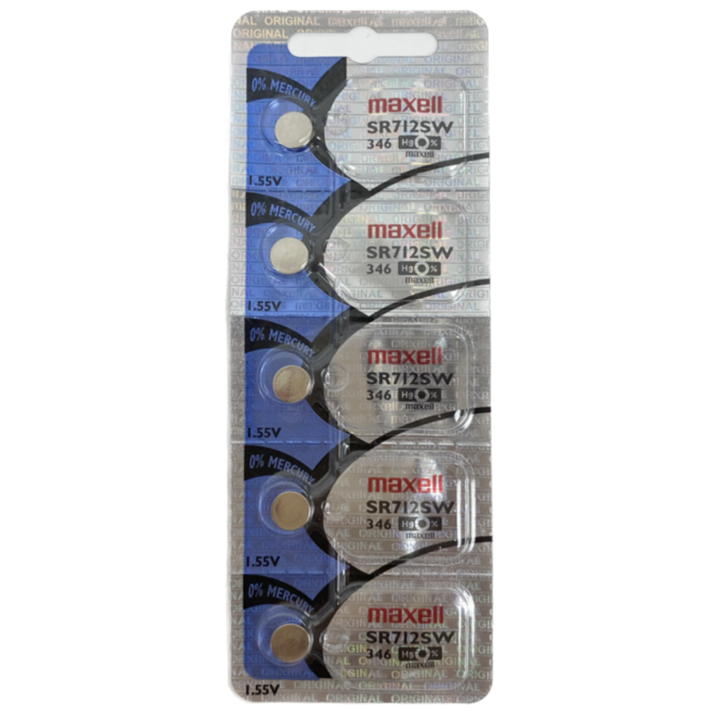Maxell Battery 5pcs sr712sw/346 [Exp: 2029]