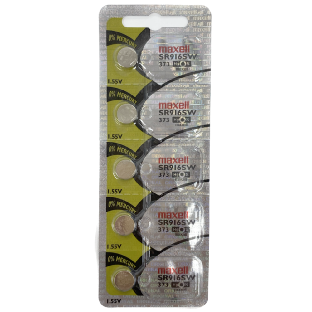 Maxell Battery 5pcs sr916sw/373 [Exp: 2026]