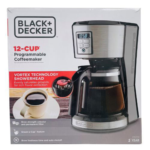 Black+decker 12 Cup Programmable Coffee Maker #cm1231sc (Refurbished)