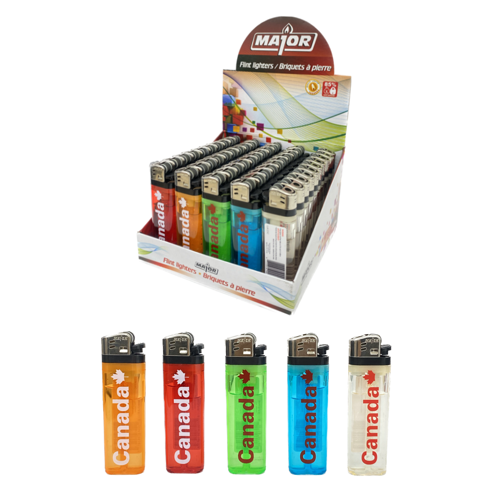 Major Flint Disposable Lighters 50 Pk