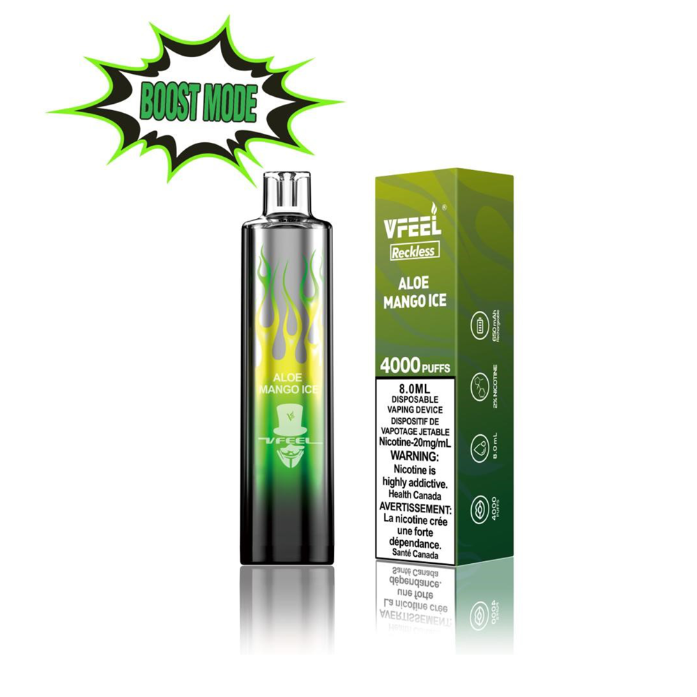 Vfeel Reckless Disposable Vape 8.0 mL - Aloe Mango Ice ($29.90 for 10pcs)