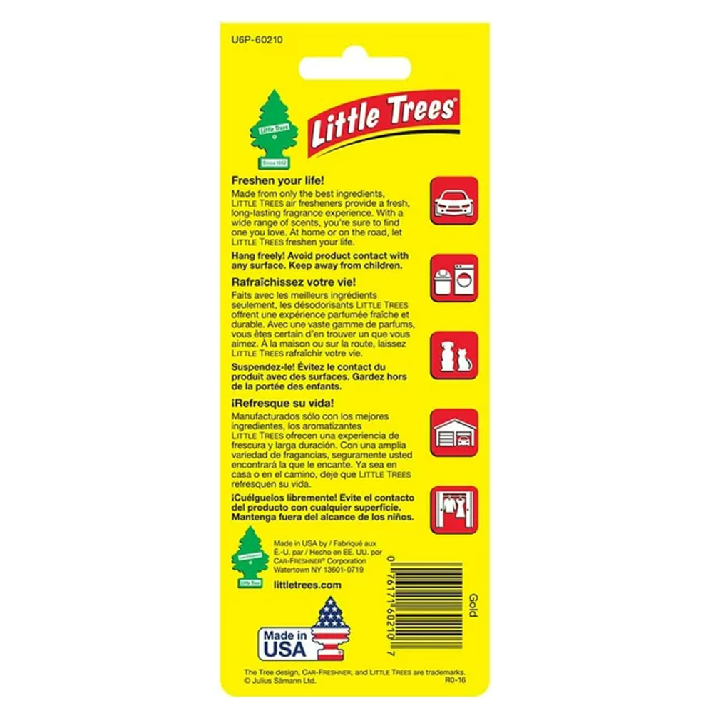Little Trees Car Freshener Gold 6pcs