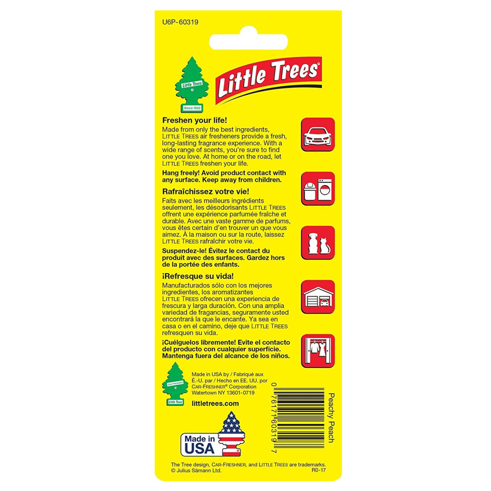 Little Trees Car Freshener Peachy Peach 6pcs