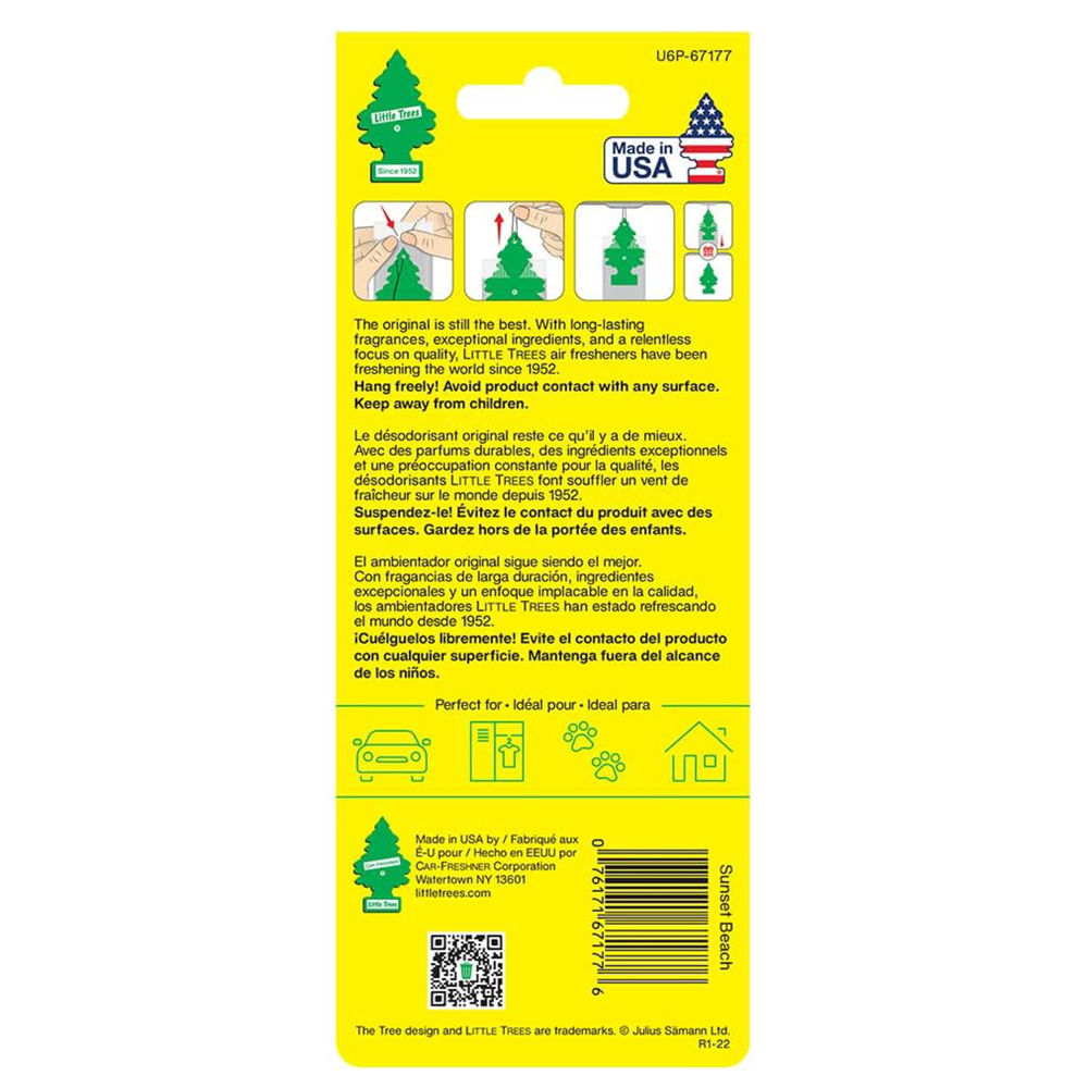 Little Trees Car Freshener Sunset Beach 6pcs