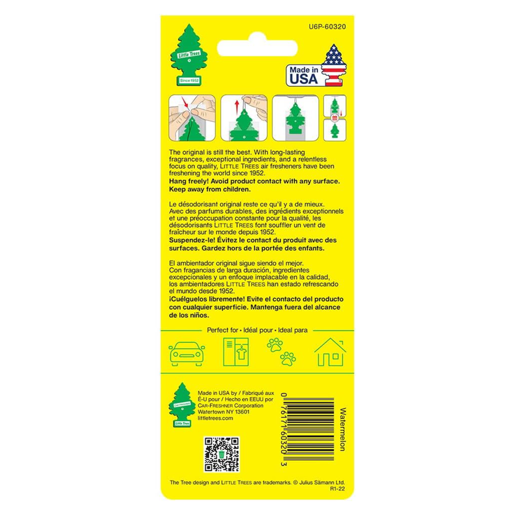 Little Trees Car Freshener Watermelon 6pcs
