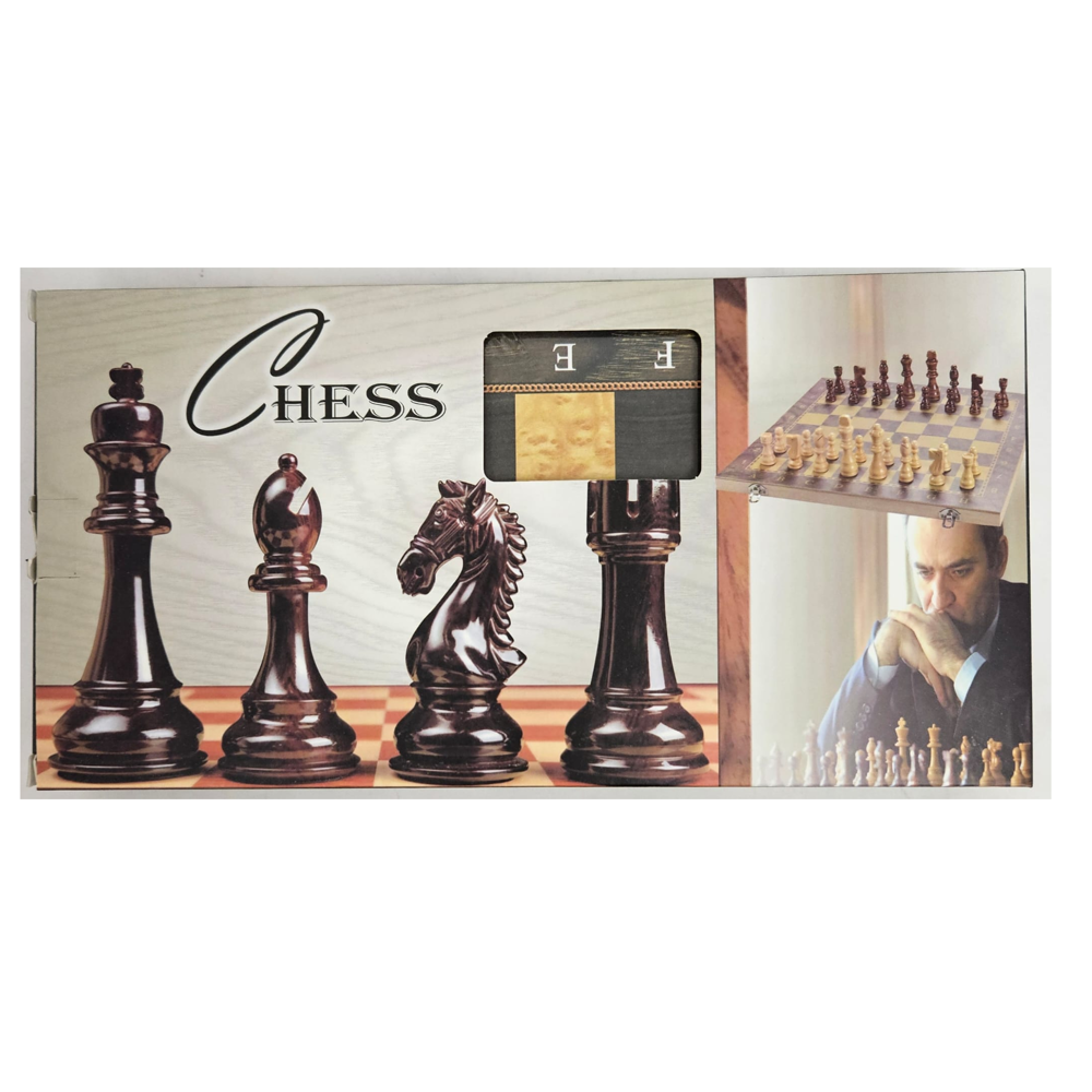 Chess Board 3-in-1 Magnetic (Chess, Checkers & Backgammon)