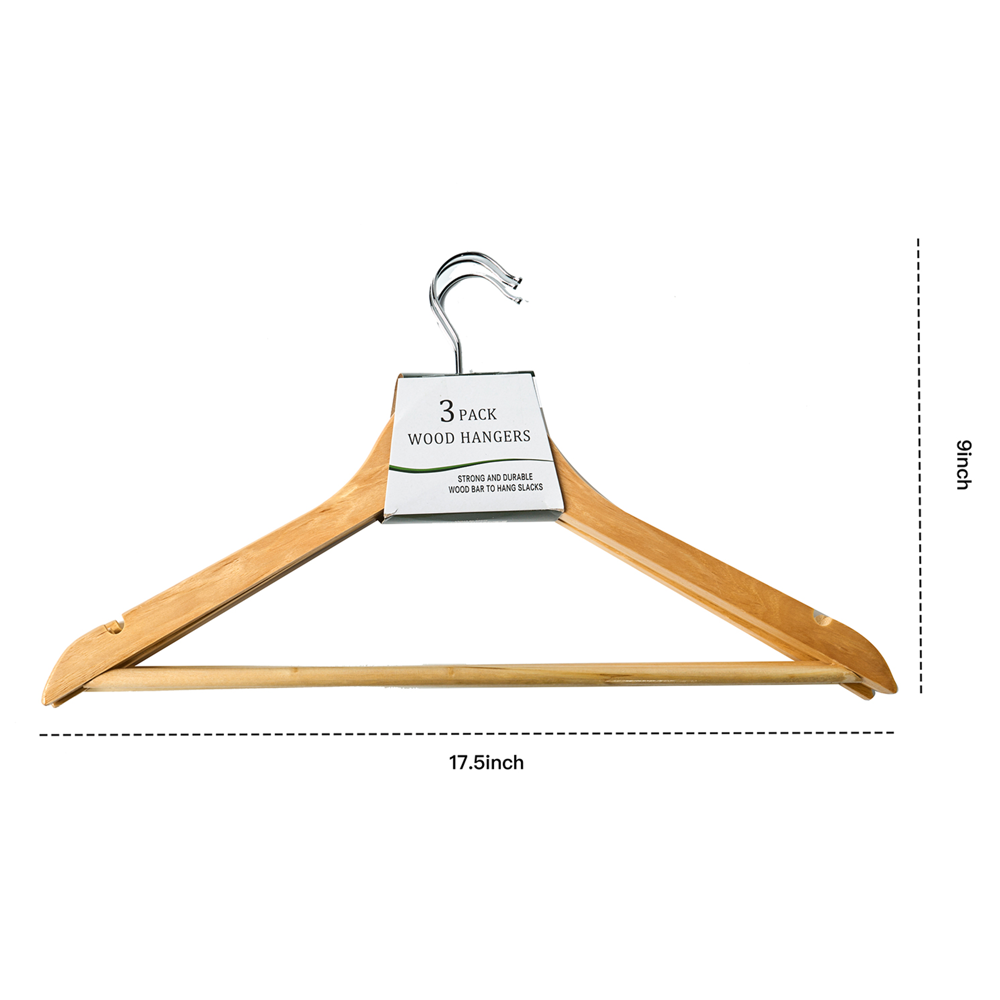 3 Pack Wood Hangers
