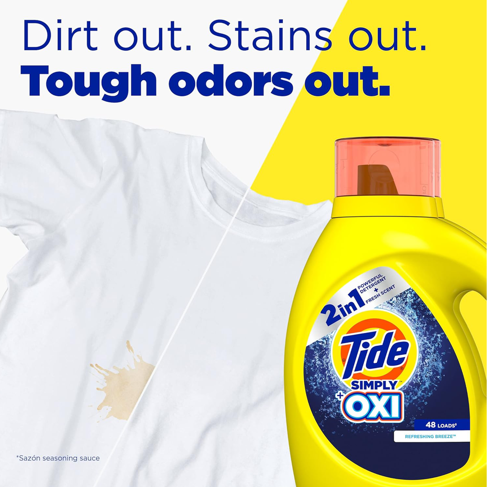 Tide Detergent -Simply Oxi 10z 6lds ($35.88 for Case of 12)