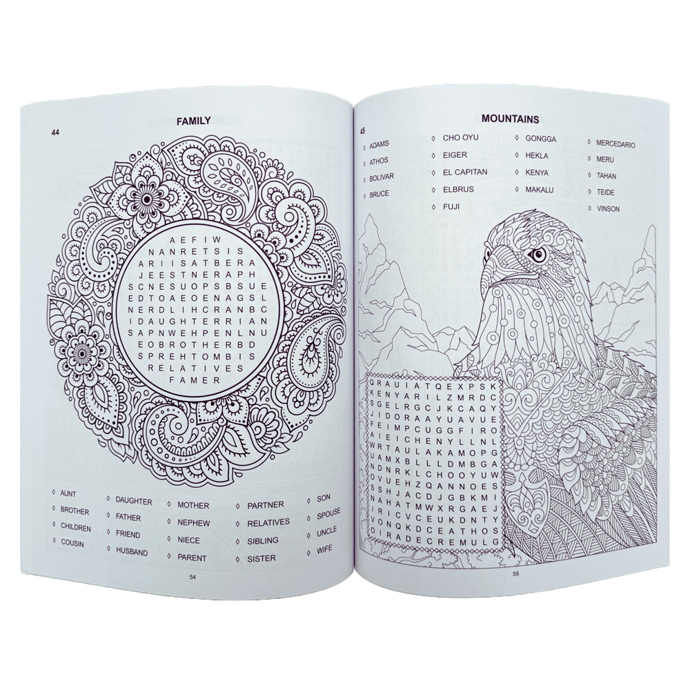 Color Book for Adults - Wordsearch