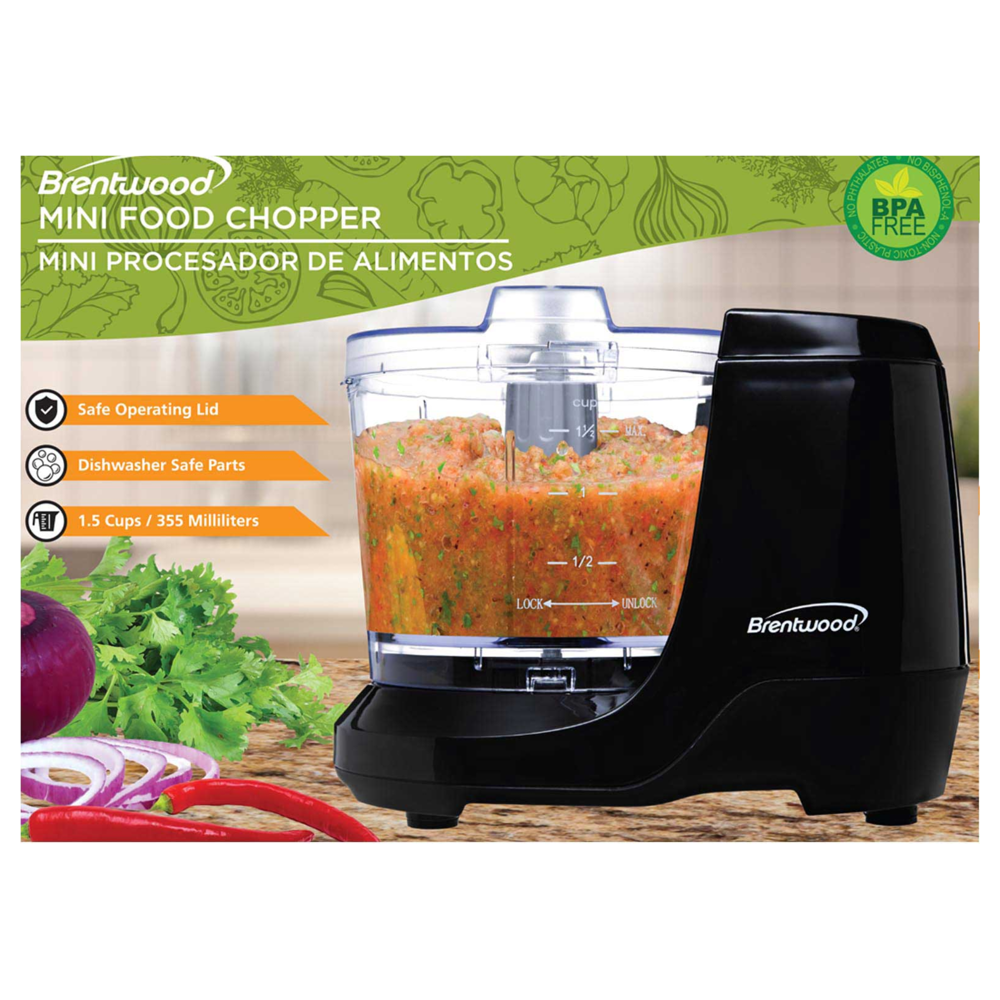 Brentwood Mini Food Chopper- mc-109bk- Black