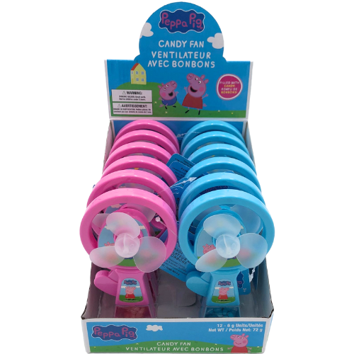 Peppa Pig Candy Fan 6 g 12pcs ($1.99 per Unit ) [Exp: 07/2027]