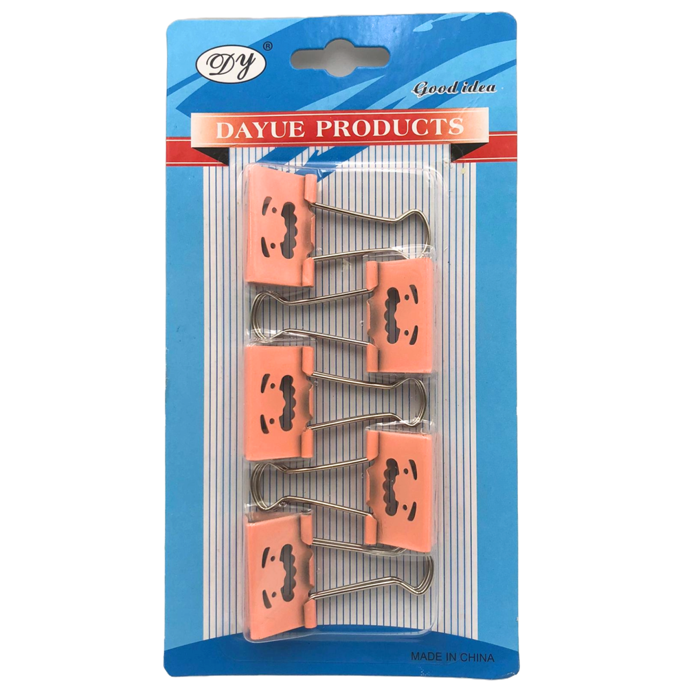 Binder Clips Medium 1.5" 5pcs Assorted