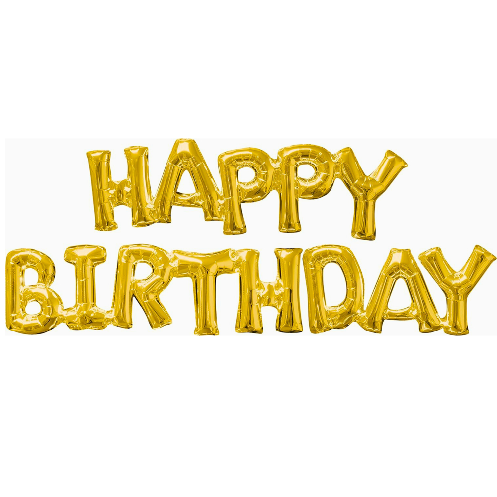 "Happy Birthday" Ribbon Balloons 17'