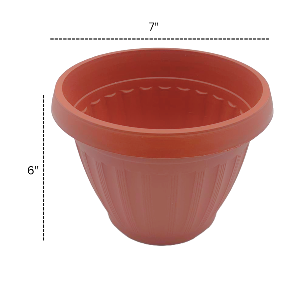 Plastic Flower Pot 7" x 6"