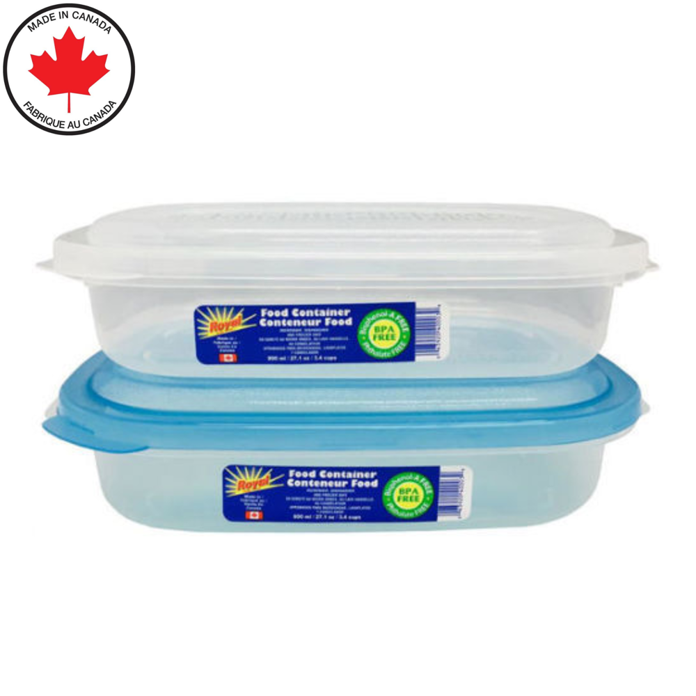 Royal Plastic Food Container Rectangular 800 mL
