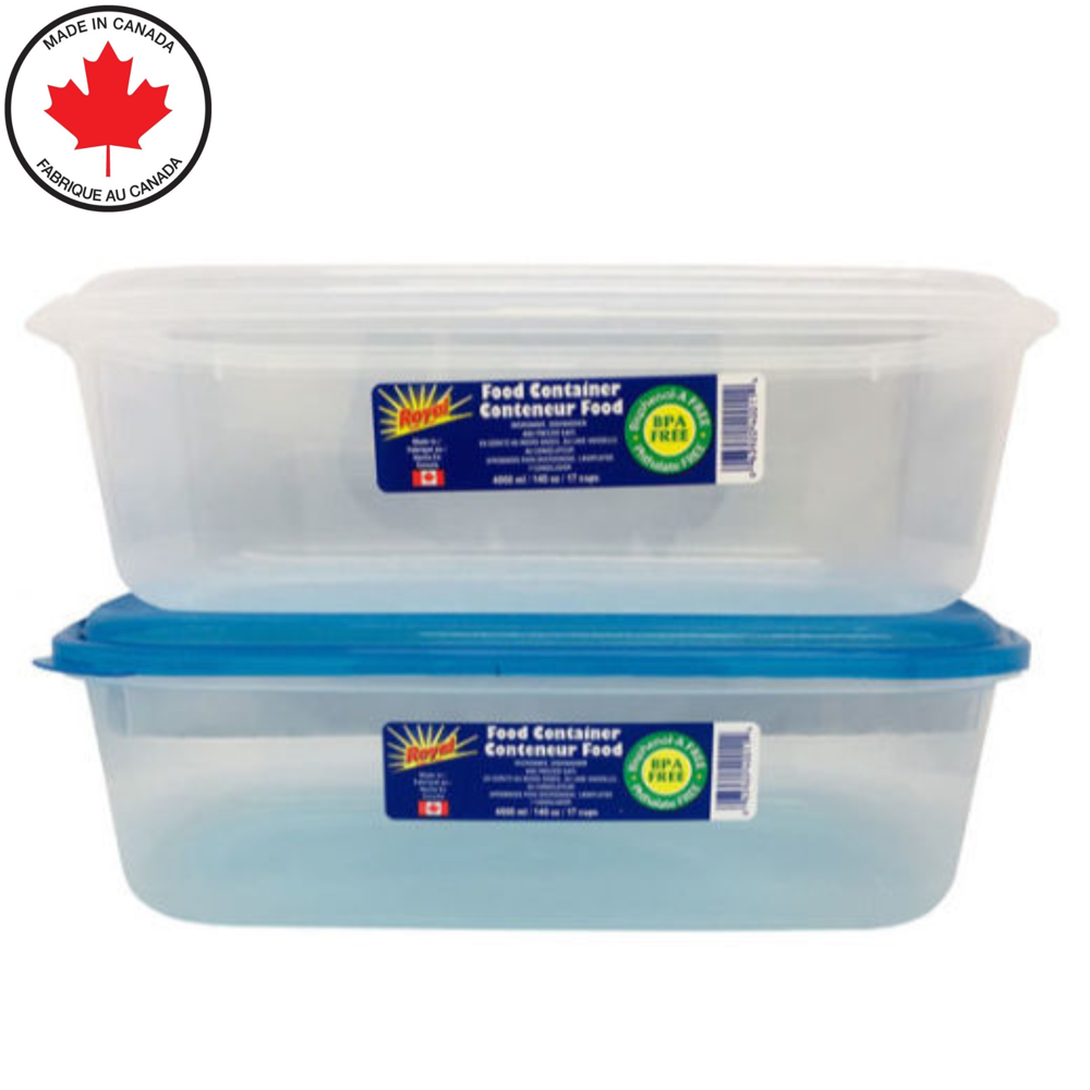 Royal Plastic Food Container Rectangular 4000 mL ka-15964