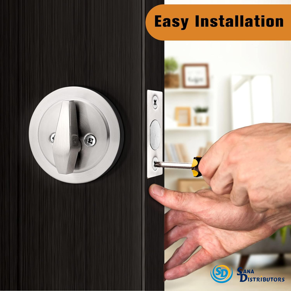 Sd Deadbolt Lock with Key (Silver)