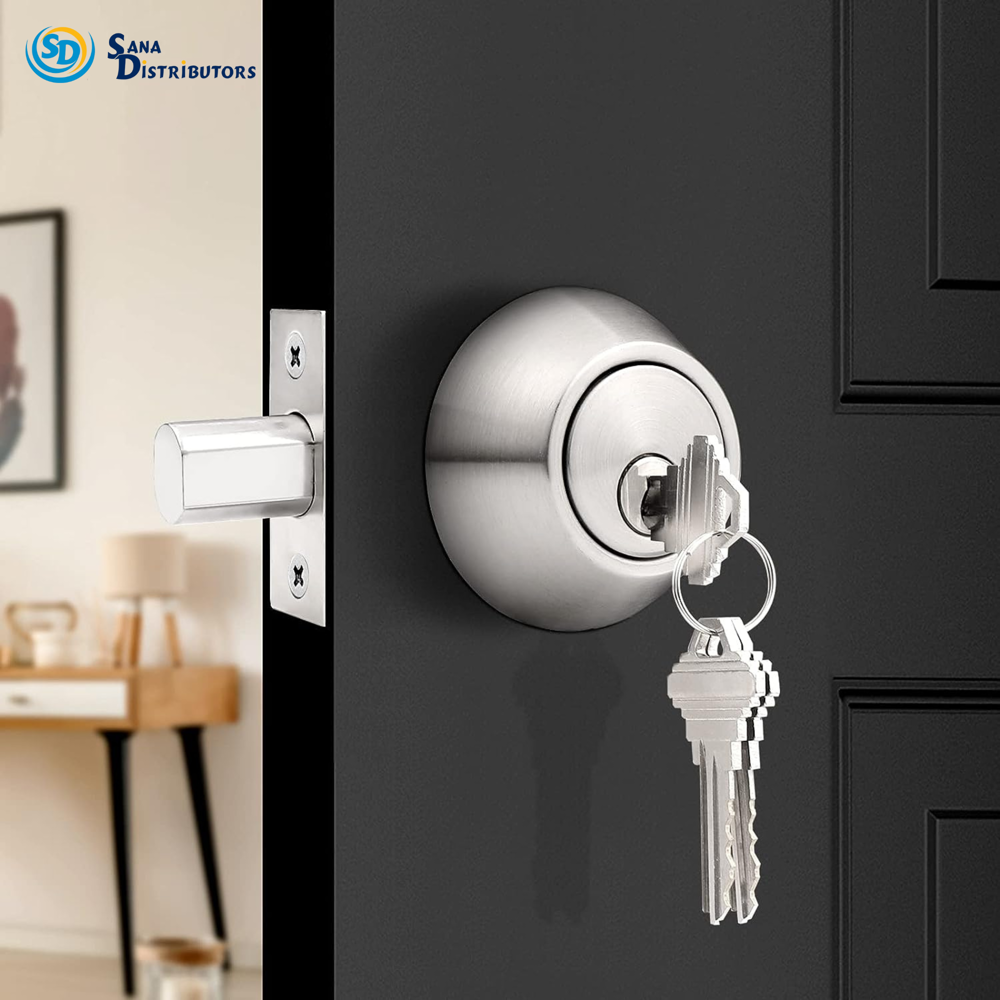 Sd Deadbolt Lock with Key (Silver)