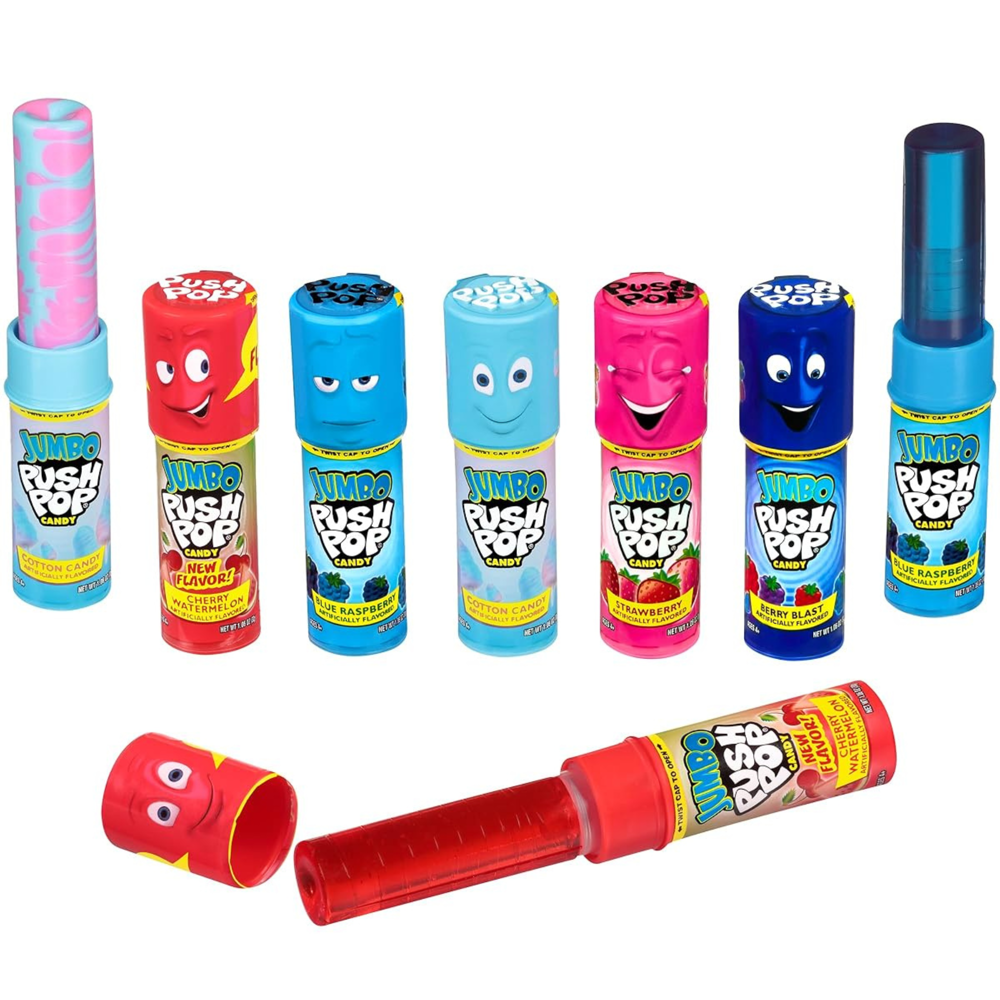 Jumbo Push Pop Candy 30 g 18pcs ($1.75 per Unit) [Exp: 12/2027]