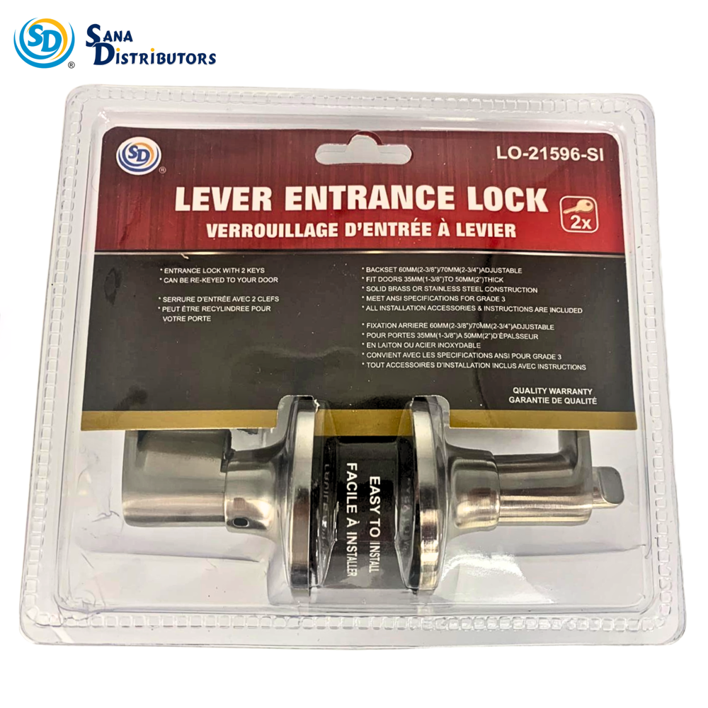 Sd Entrance Lock with Key - Silver