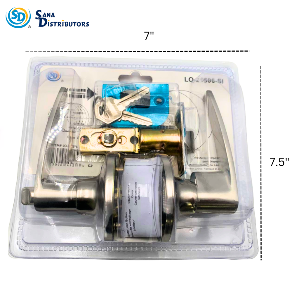 Sd Entrance Lock with Key - Silver