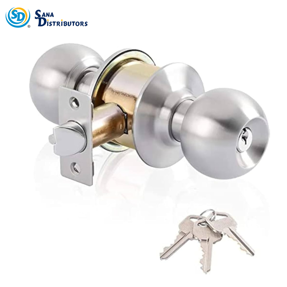 Sd Entrance Lock with Key - Silver