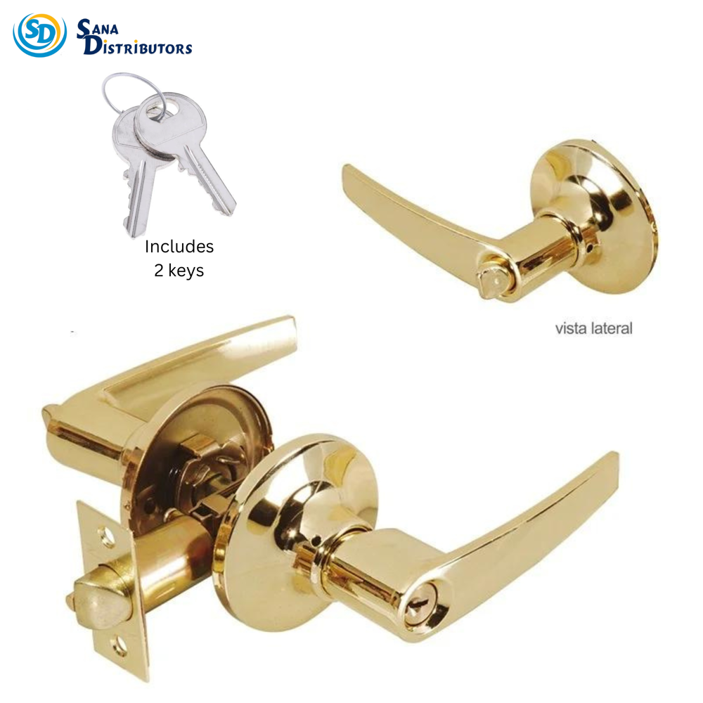 Sd Entrance Lock with Key - Gold