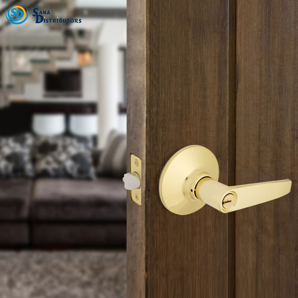 Sd Entrance Lock with Key - Gold