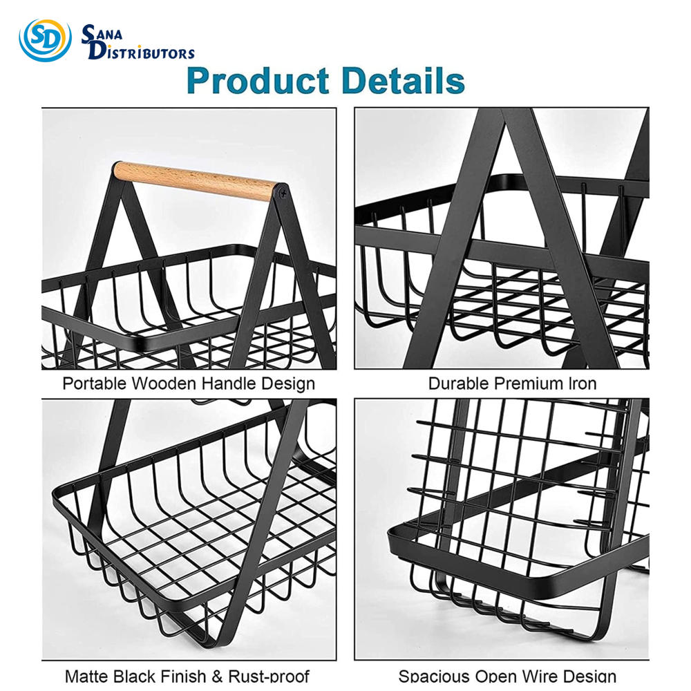 2-tier Countertop Fruit/bread Basket