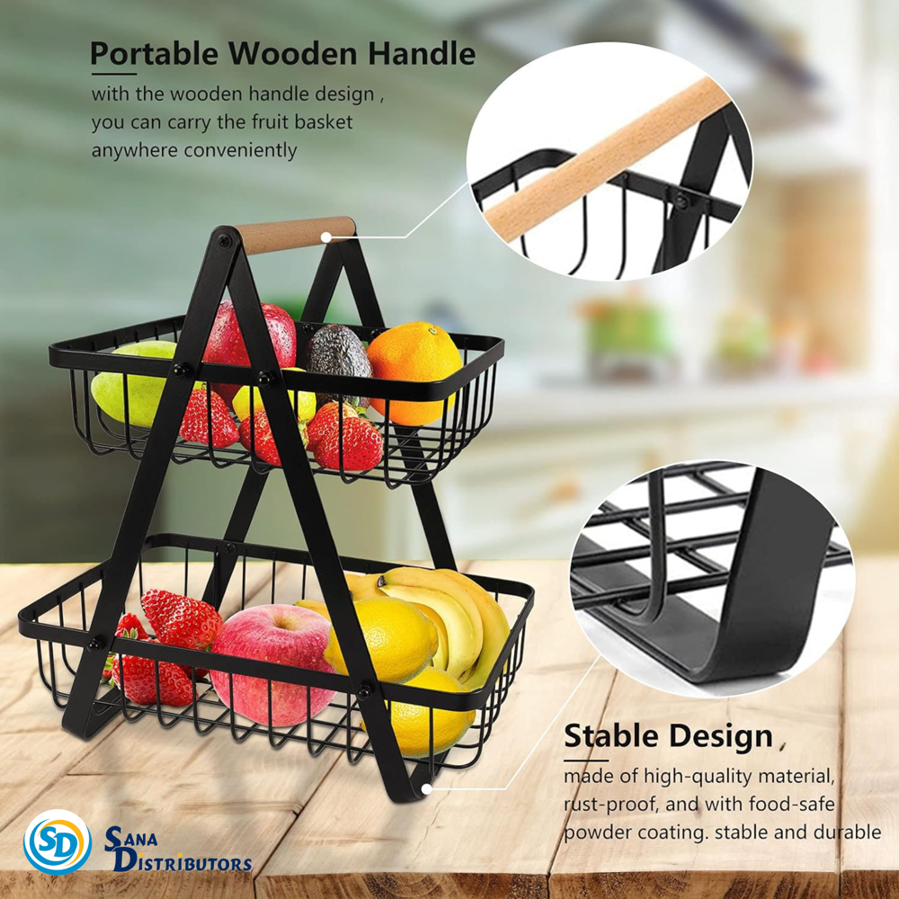 2-tier Countertop Fruit/bread Basket