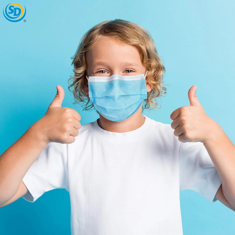 Sd Kids Disposable Face Mask 3ply 50pcs - Blue