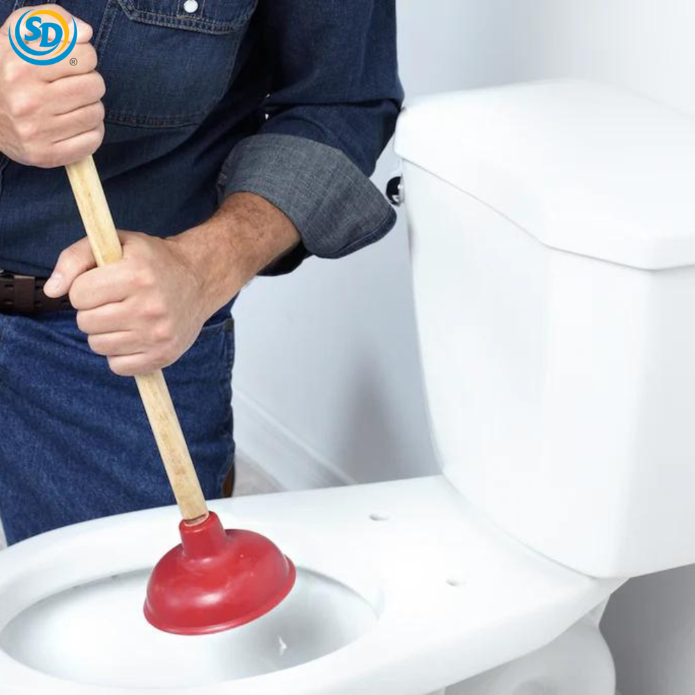 Plunger W/wooden Handle 5.11"x19.29"