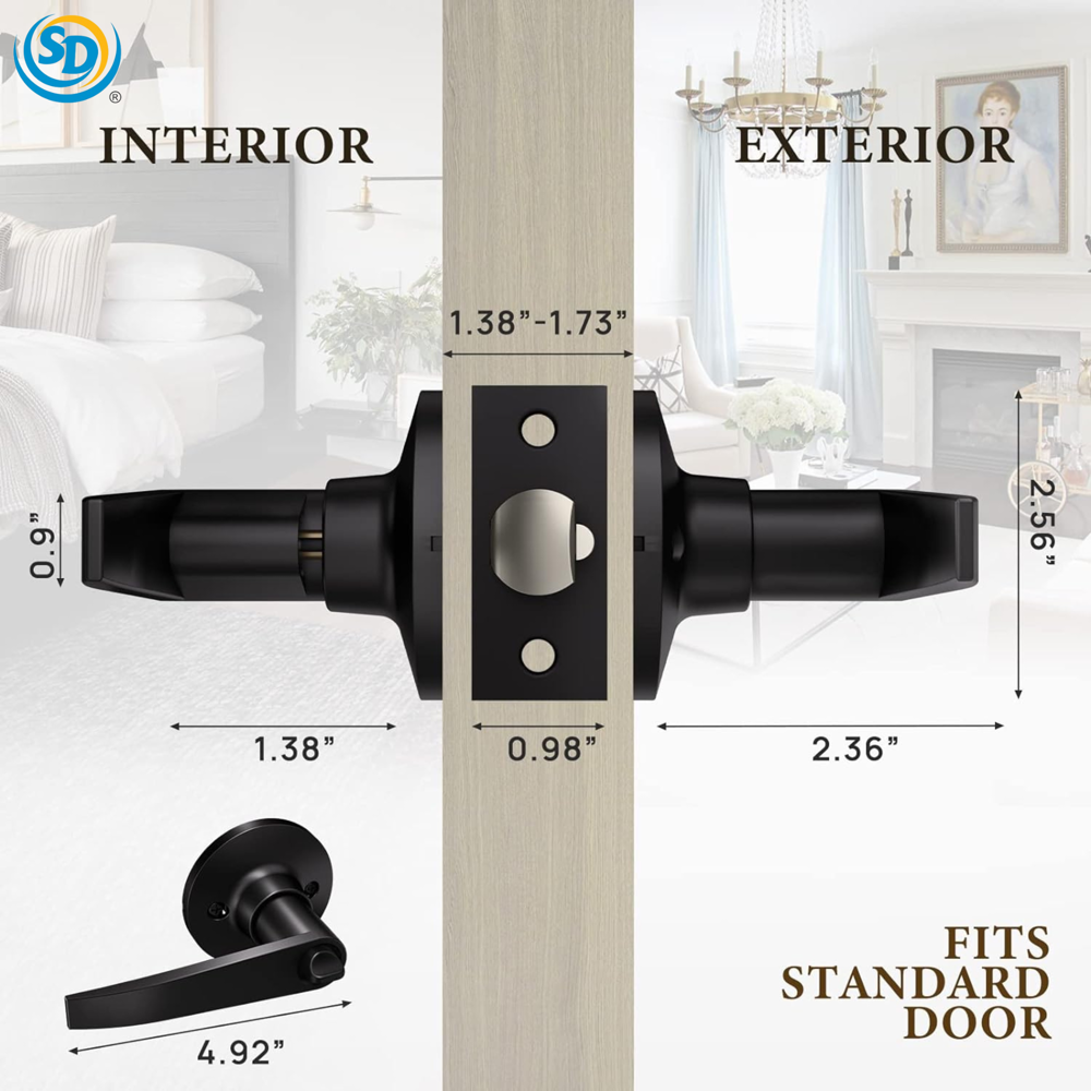 Sd Entrance Lock with Key - Black