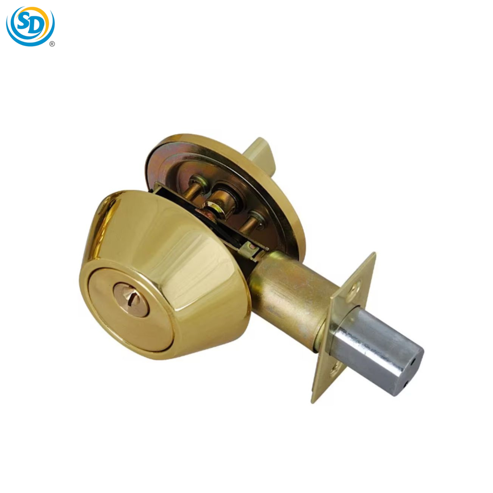 Sd Deadbolt Lock with Key (Gold)