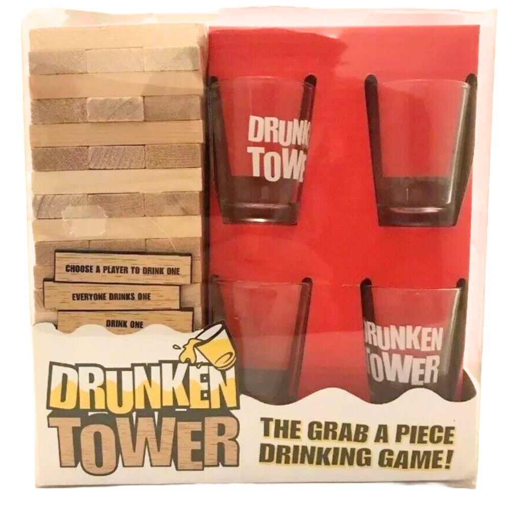 Drunken Tower 4 Glasses+ 60 Blocks