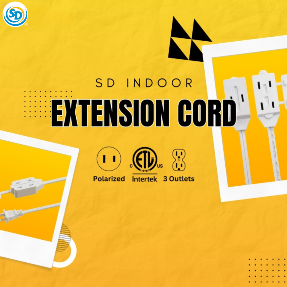 Sd Indoor Extension Cord 15ft 3 Outlets